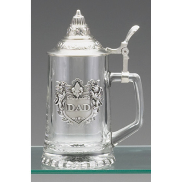Vintage Glass Stein with Dad Emblem