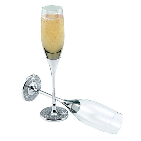 Glitter Galore Champagne Toasting Flutes (Set of 2)