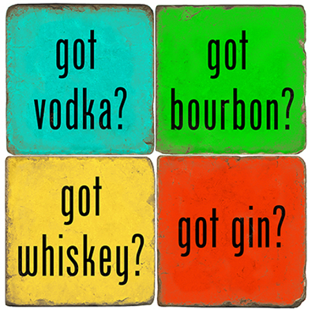 Got Spirits Italian Marble Coasters (set of 4)