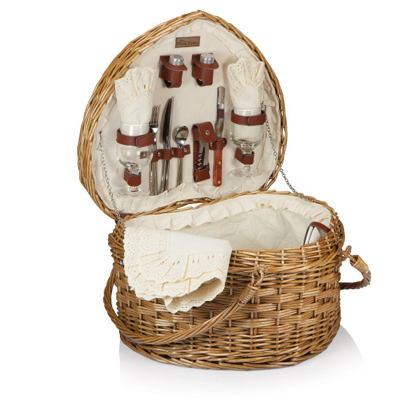 Heart Basket- Willow with Cream Lining