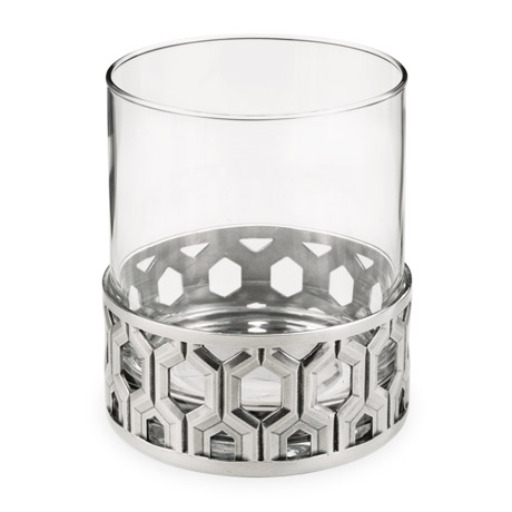 Hexagon Pewter Base Cocktail Tumbler