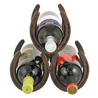 3 Bouteille Horseshoe vin rack 