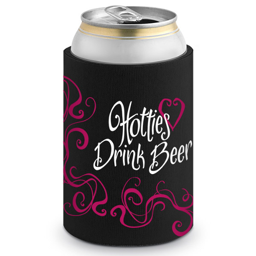Hotties Drink Beer Neoprene Can Coozie