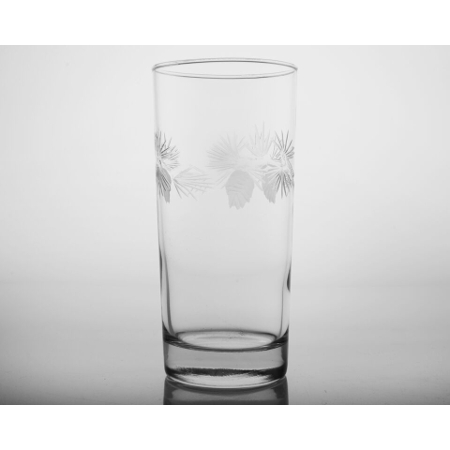 Etched Icy Pine Cooler Glasses (set of 4)