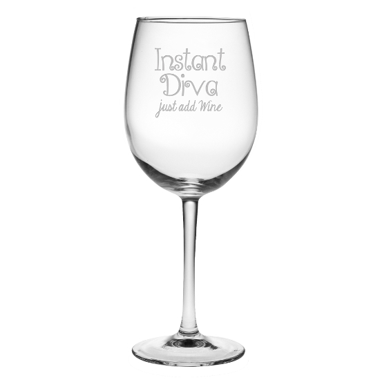 Instant Diva Stemmed Wine Glasses (set of 4)
