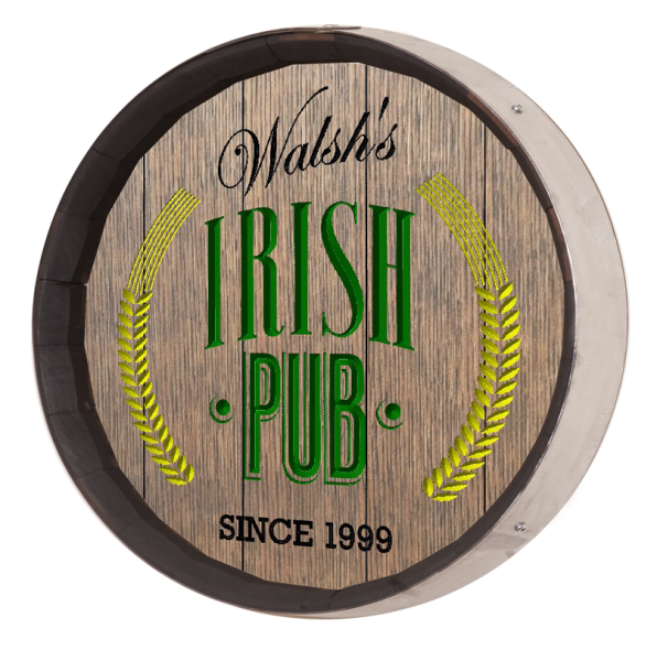Personalized Irish Pub Barrel Sign