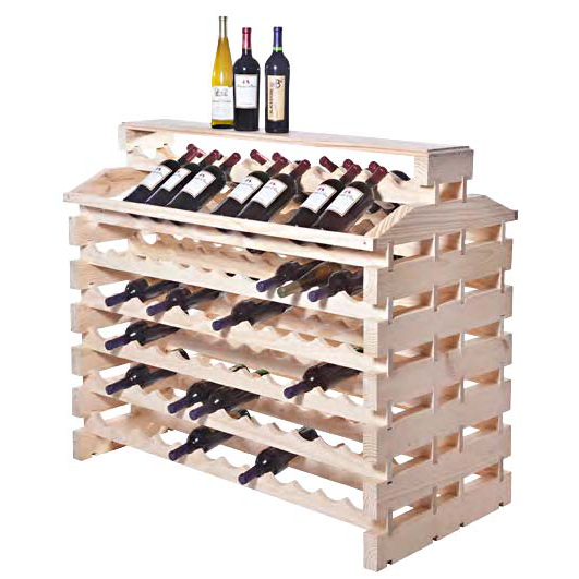 144 Bottle Deluxe Wooden Modular Island Wine Rack