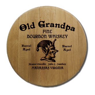 Joker Bourbon Barrel Head Sign