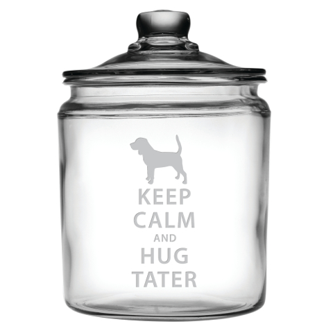 Personalized Keep Calm and Hug Your Pet Treats Jar