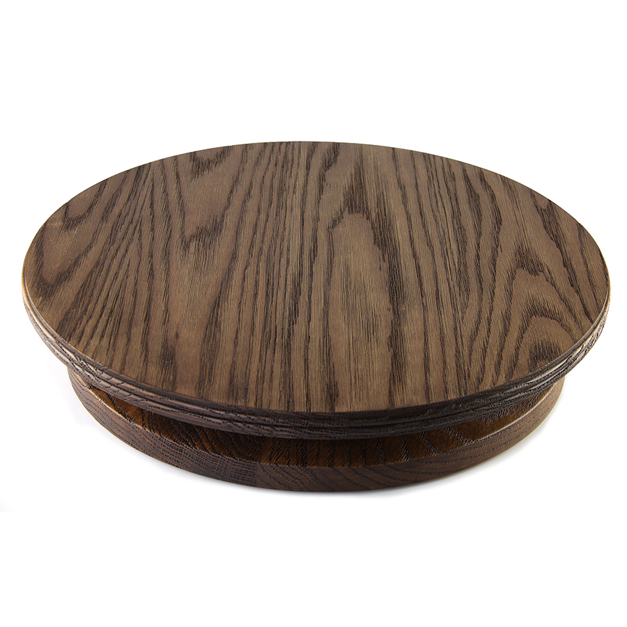 Artisan Weathered Oak Wood Lazy Susan