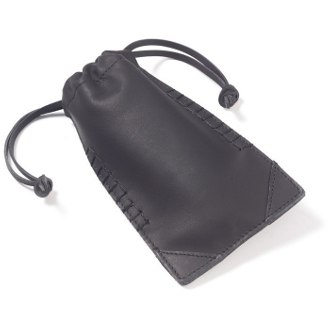 Corkscrew with Bridle Black Leather Pouch