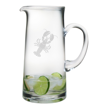 Lobster Etched Tankard Pitcher