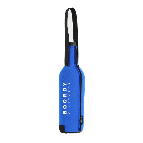 Neoprene Insulating Wine Bottle Slip with Company Logo - Royal Blue (Set of 36)