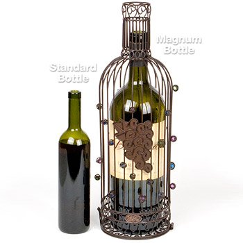 Large Wine Bottle Cork Cage or Magnum Wine Bottle Holder