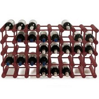 Modular 40 Bottle Pine Wine Rack Mahogany