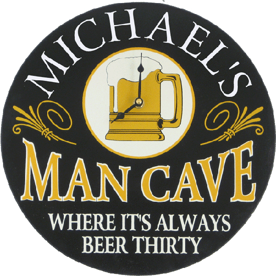 Personalized Man Cave Clock