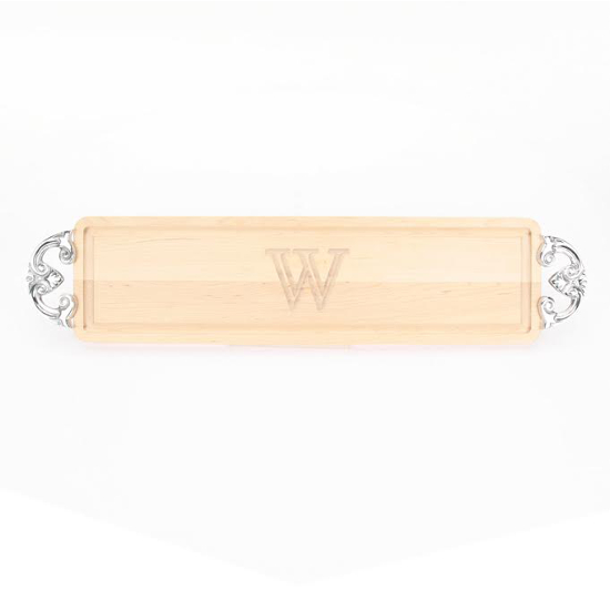 Personalized Maple Bread Board with Classic Handles