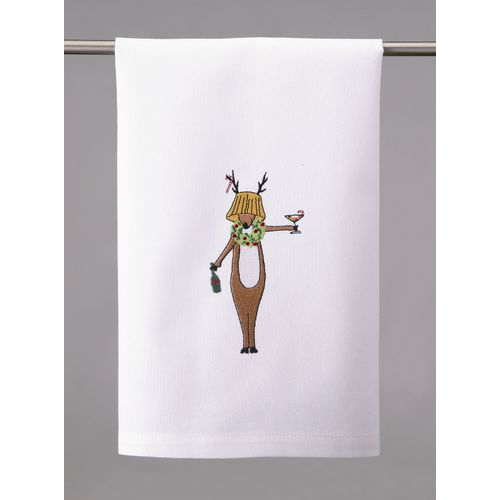 Martini Reindeer Towel
