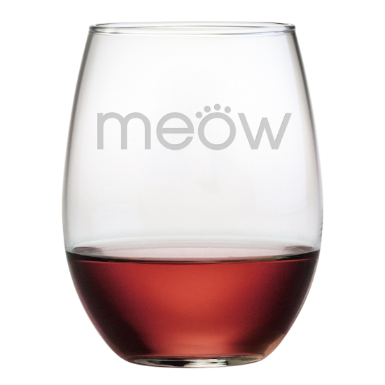 Meow Stemless Wine Glasses (set of 4)