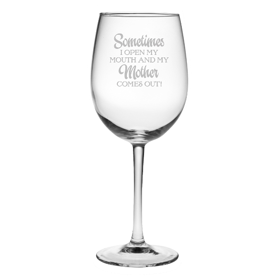 My Mother Comes Out Stemmed Wine Glasses (set of 4)