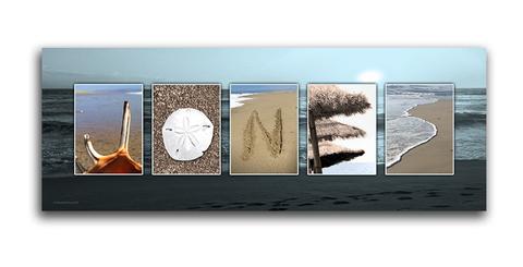 Beach Letters Name Art