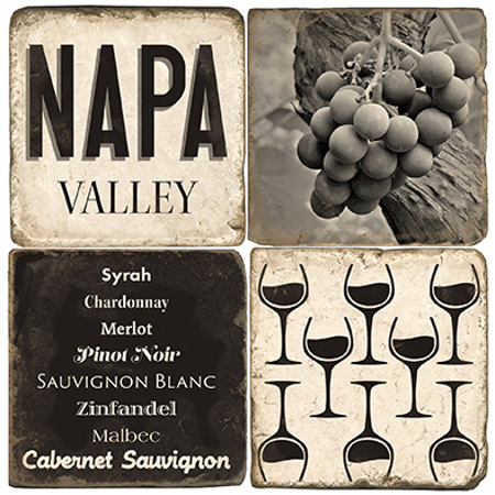 Napa Valley Marble Coasters (set of 4)