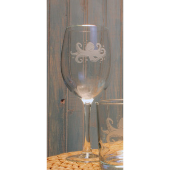 Octopus Small White Wine Glasses  Set of 4