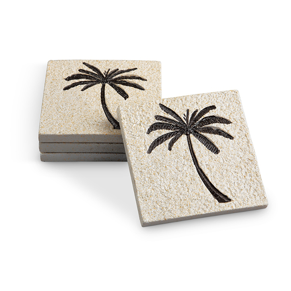 Palm Tree Coasters (Set of 4)