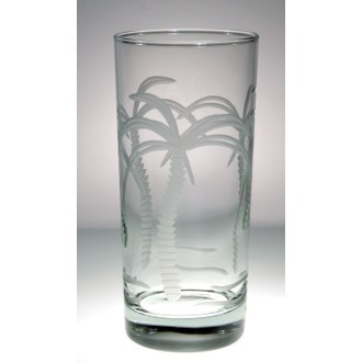 Palm Tree Cooler Glasses (set of 4)
