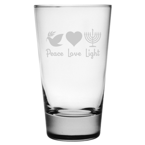 Peace Love Light Highball Glasses (set of 4)