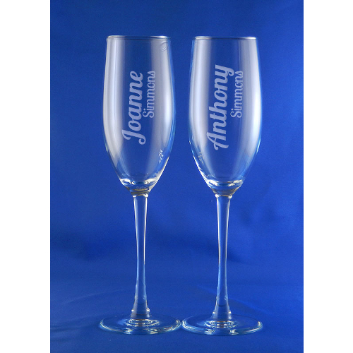 Personalized Connoisseur Toasting Flutes (set of 2)