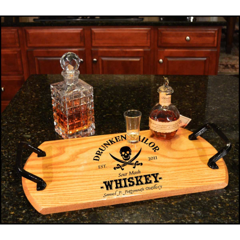Customized Pirate Whiskey Bistro Tray