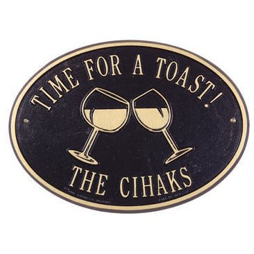 Time for A Toast Wine Personalized Wall Plaque