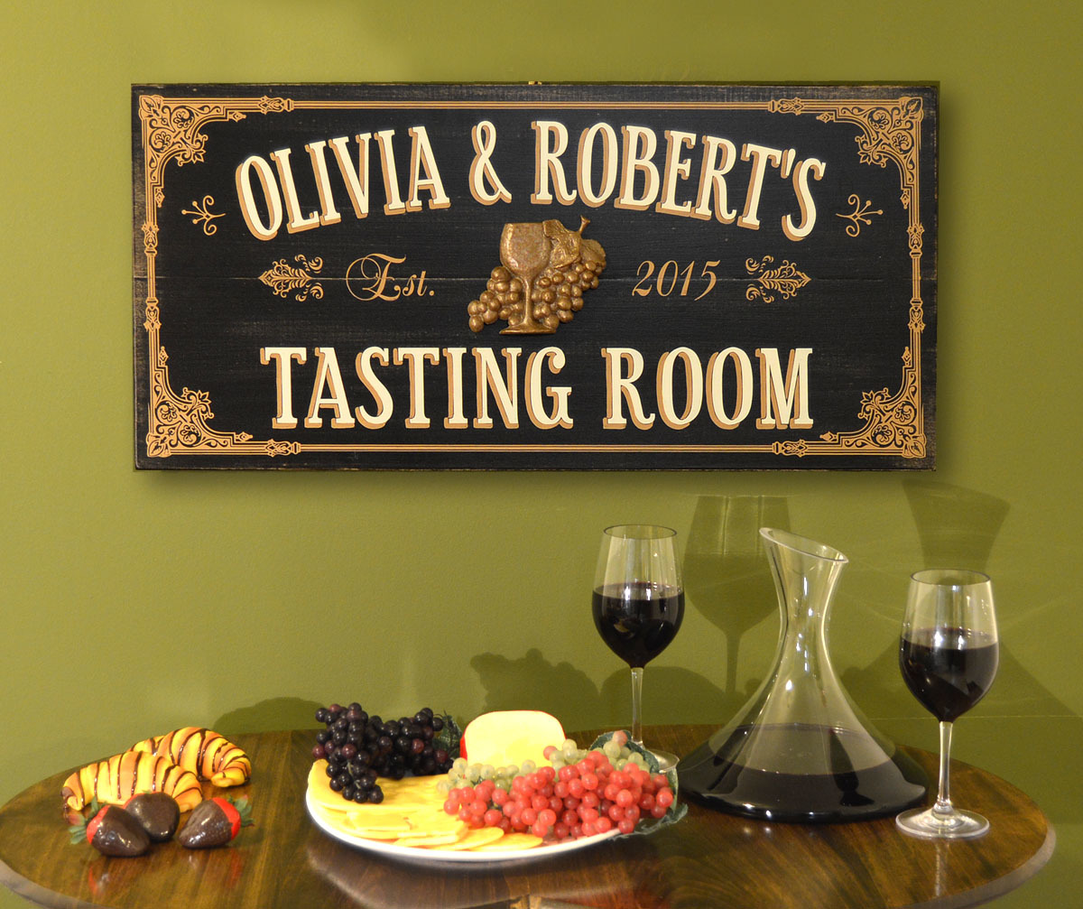 Tasting Room Personalized Bar Sign