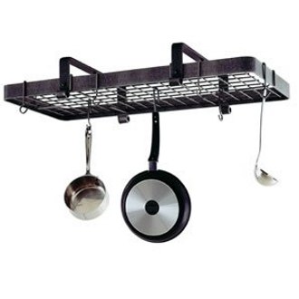 Low Ceiling Rectangle Pot Rack with Grid