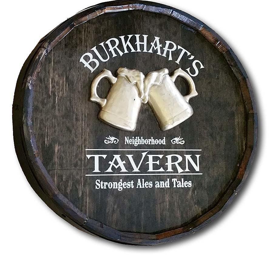 Beer Glass Tavern Quarter Barrel Sign