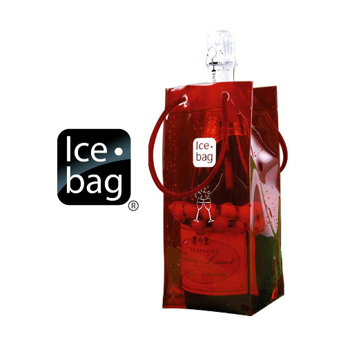 Ice Bag Collapsible Wine Cooler Bag, Red