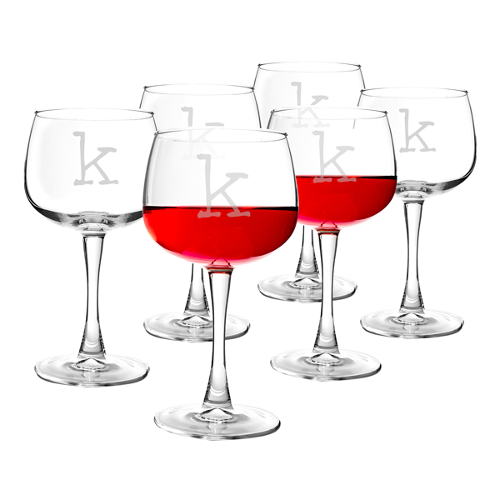 Personalized Stemmed Red Wine Glasses (set of 4)