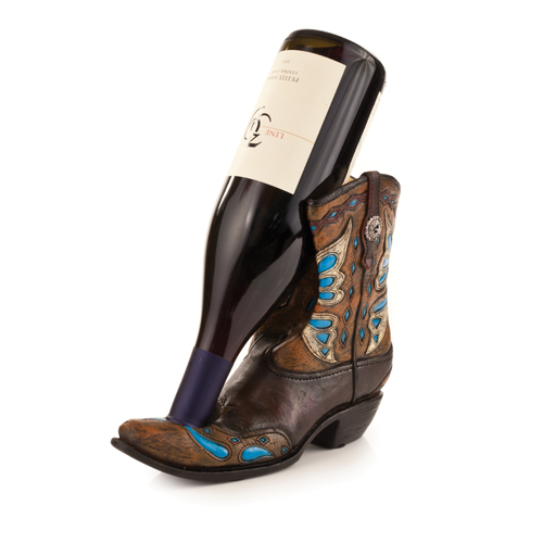 Cowgirl Boot Wine Bottle Holder