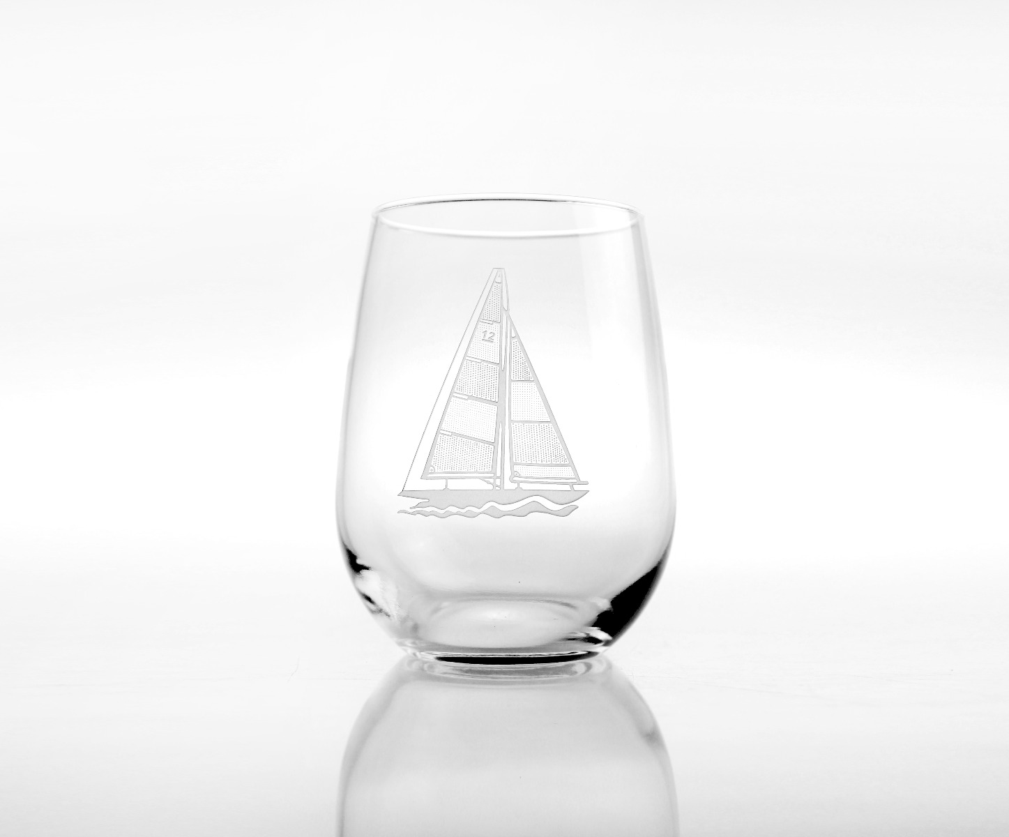 Sailboat White Wine Tumblers 17 oz (set of 4)