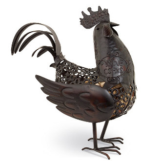 Rooster Wine Cork Cage