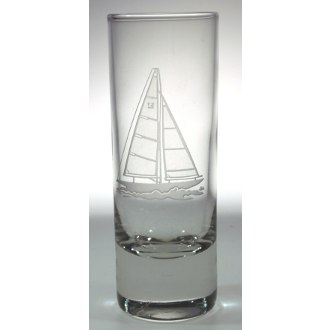 Sailboat Cordial Glasses, 4 Shot Glasses