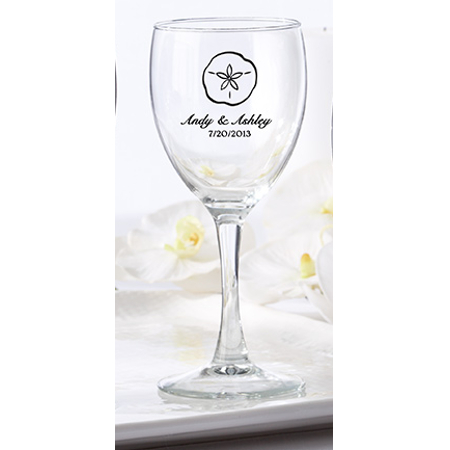 Personalized Wedding Favor Stemmed Wine Glasses (set of 36)