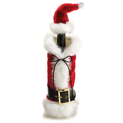 Santa Suit with Santa Hat Bottle Bag