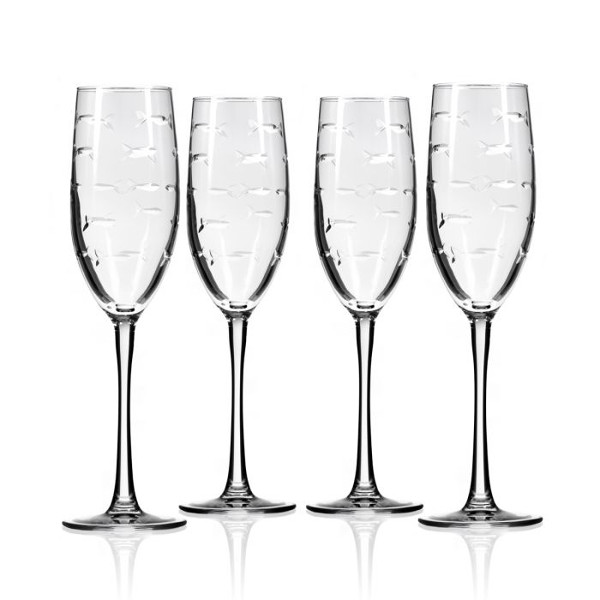 School of Fish Champagne Flutes (set of 4)