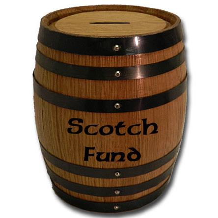 Scotch Fund Mini Oak Barrel Bank