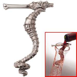 Sea Horse Pewter Wine Aerator