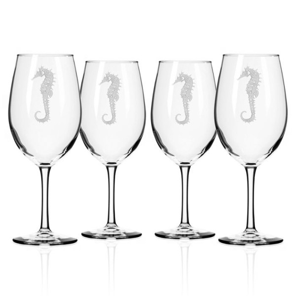 Seahorse All Purpose Large Wine Glasses (set of 4)