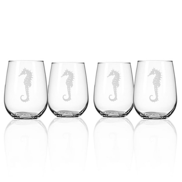 Seahorse Red Wine Tumblers (set of 4)