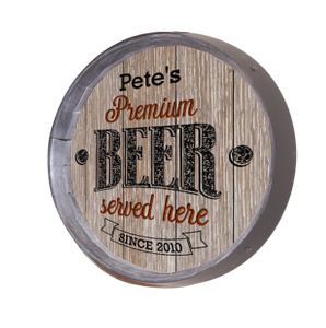 Personalized Premium Beer Barrel Sign